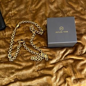 Julie Voss long necklace 24k plated